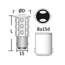 SMD LED bulb for spotlights, BA15D screw