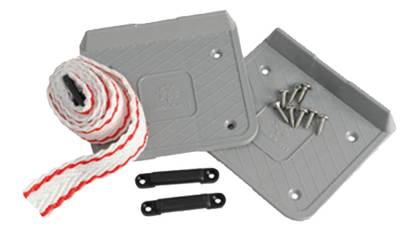 Kaksinkertainen levy akkujen tai säiliöiden kiinnittämiseen