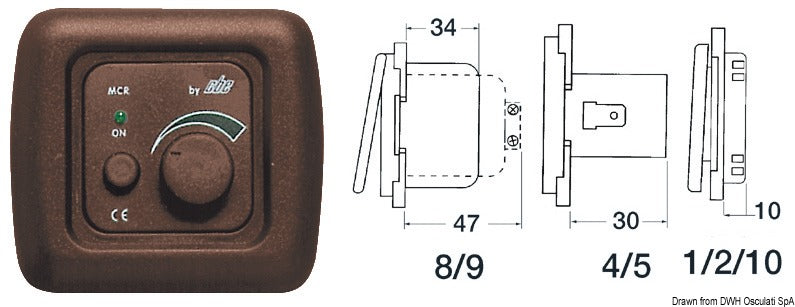 Single mounting kit brown