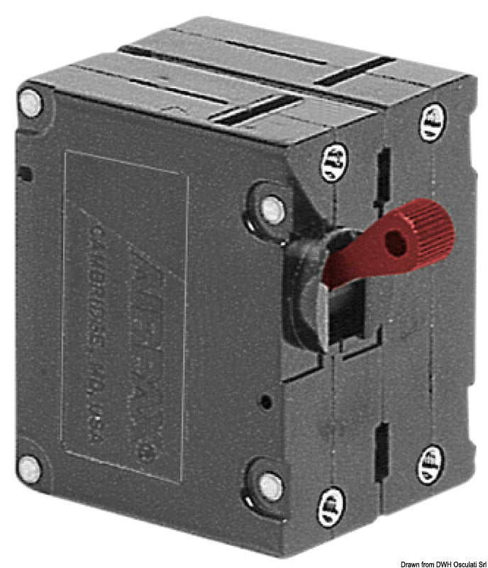 AIRPAX / SENSATA hydraulisk/magnetisk automatsäkring, 2-polig, AC