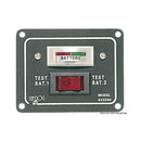 Panel with tester for 2 batteries and activation s