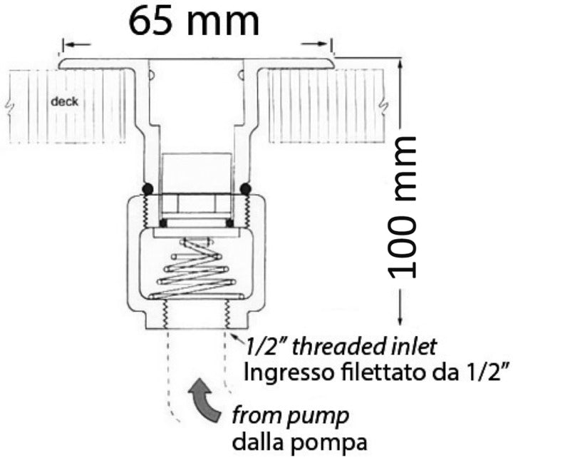 Spare plastic sloped fitting for Bayonet + sloped plastic fitting