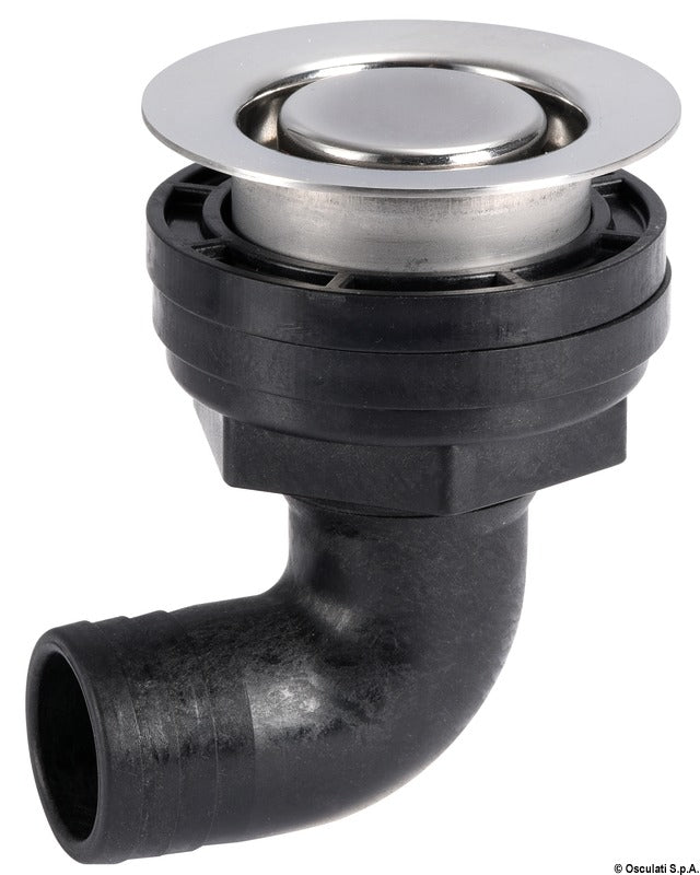 Flush cockpit drain with stainless steel head