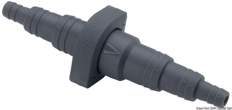 Multiple hose connector with check valve
