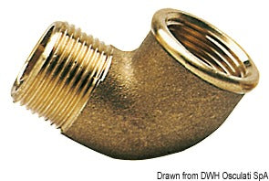 Brass elbows 90° male/female