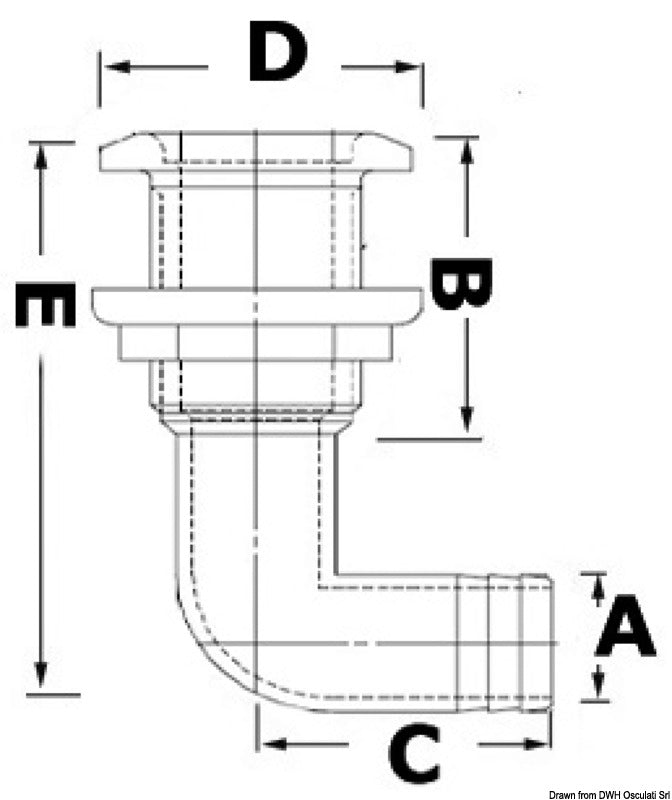 90° elbow skin fitting