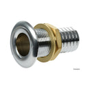 Skin fitting with rounded head and hose connector