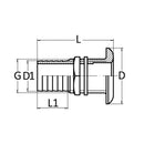 Skin fitting with rounded head and hose connector