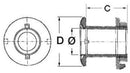 All-thread skin fitting - Long thread