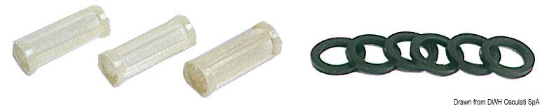 Petrol filter for flush mounting on pipeworks