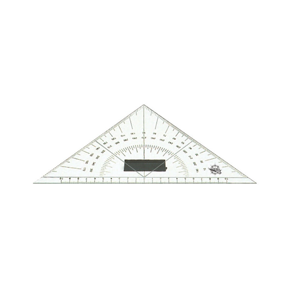 Plexiglass triangular protractor