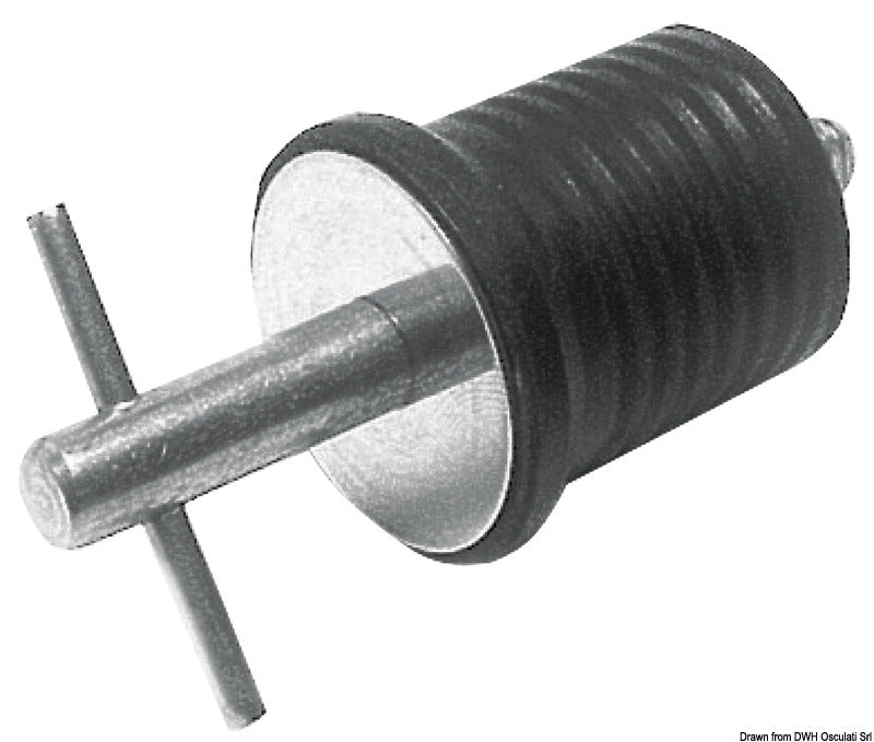 SS water drain plug with neoprene seal