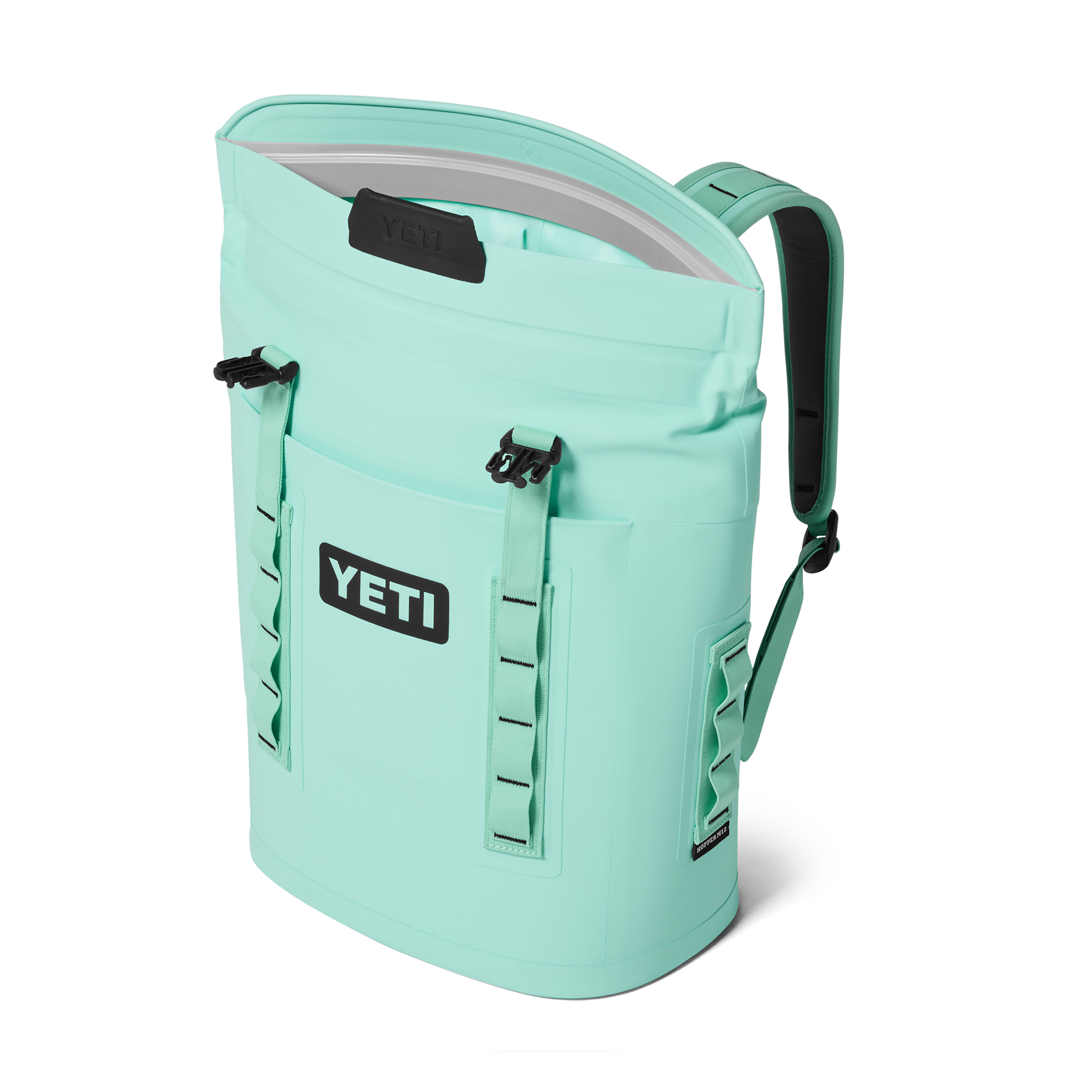 YETI Hopper Backpack M12 Soft Cooler — Open