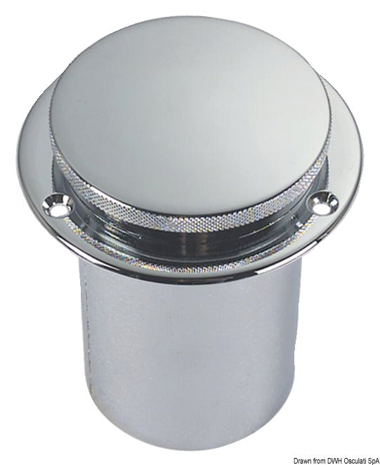 Kromattu messinkinen polttoainekannen tulppa