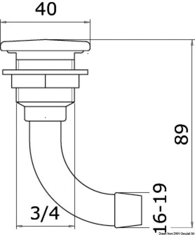 Full Flush -kromattukuusipintainen polttoaineen tuuletusventtiili
