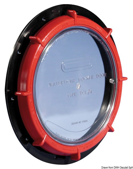 Vesitiivis WHALE-luukku, jossa ruuvisuojus