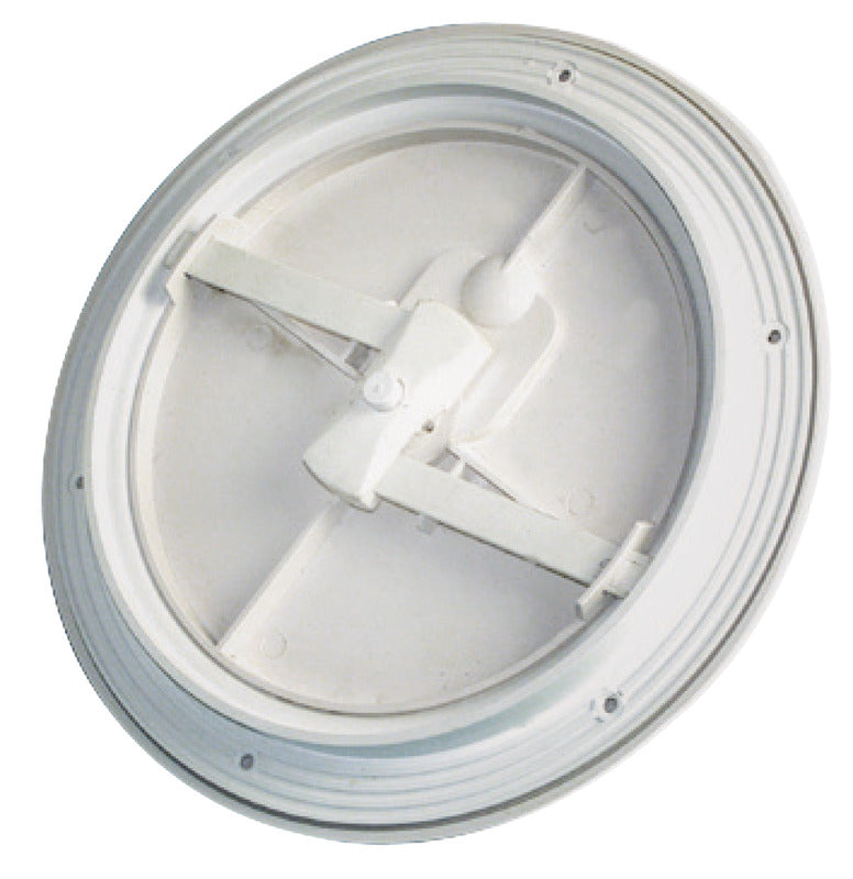 Hatch fitted with hidden screws and cam cover locking