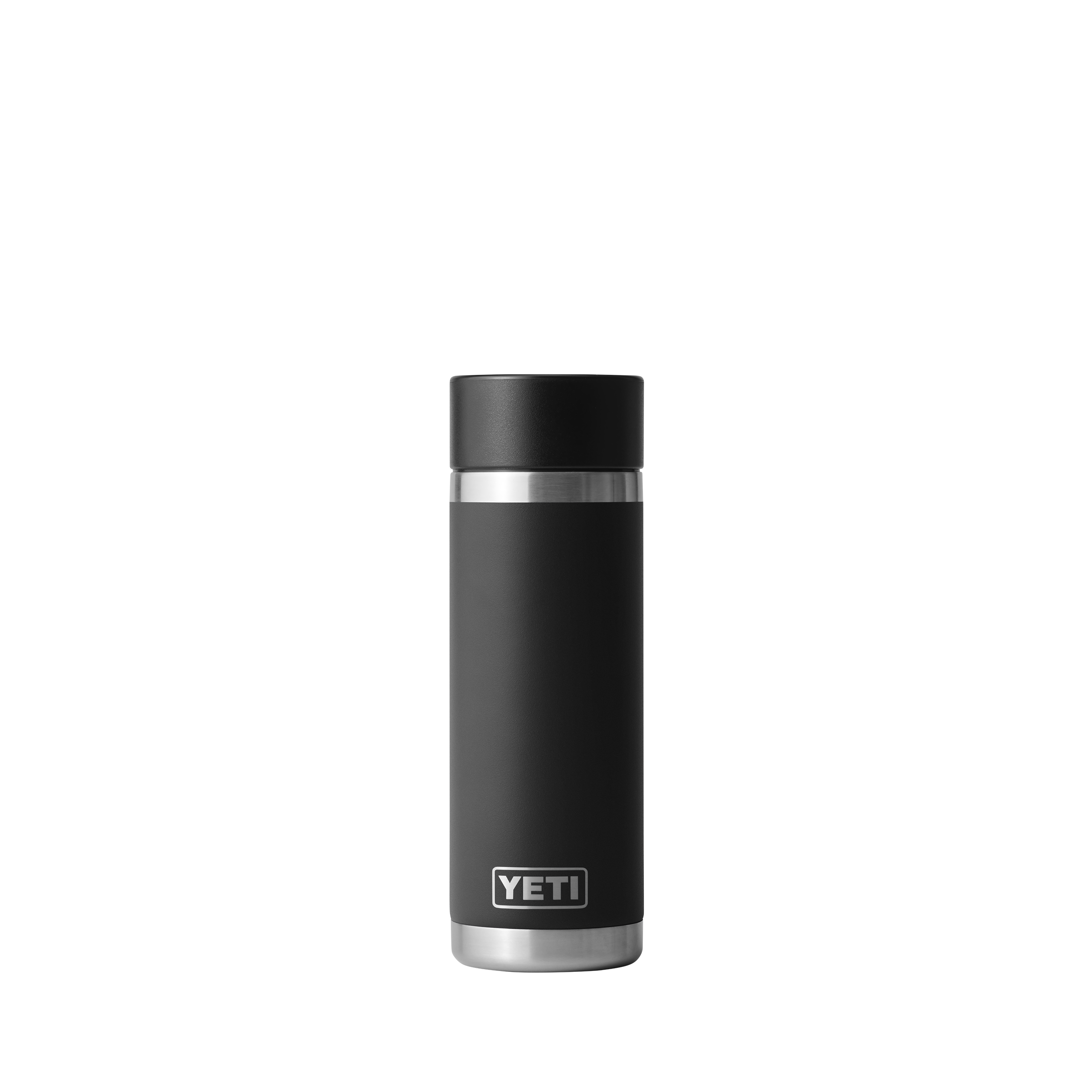 YETI Rambler 18 oz Bottle Chug Black front view
