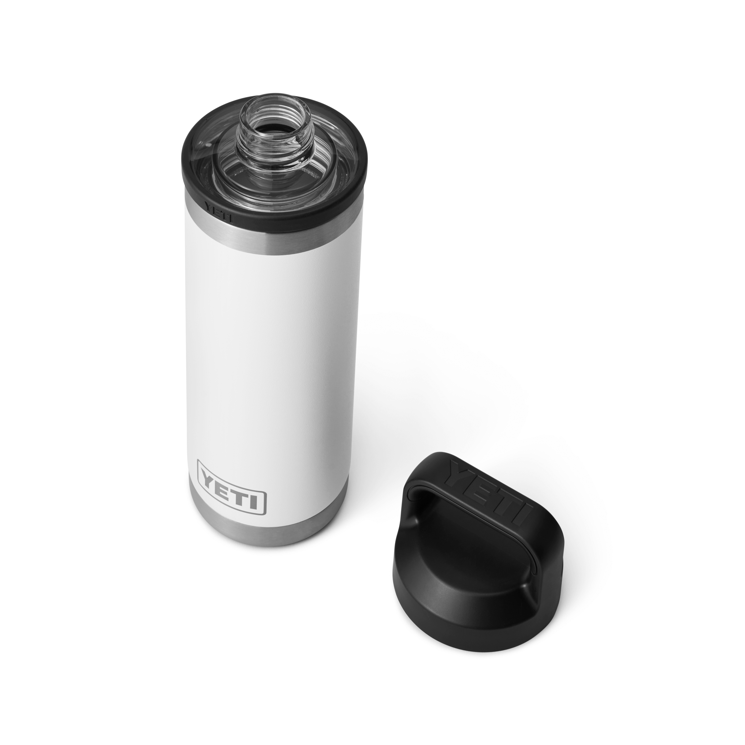 YETI Rambler 18 oz Bottle Chug White open