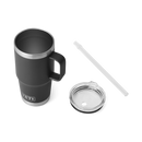 YETI Rambler 25 oz Straw Mug 2.0 Black three-quarter view no lid