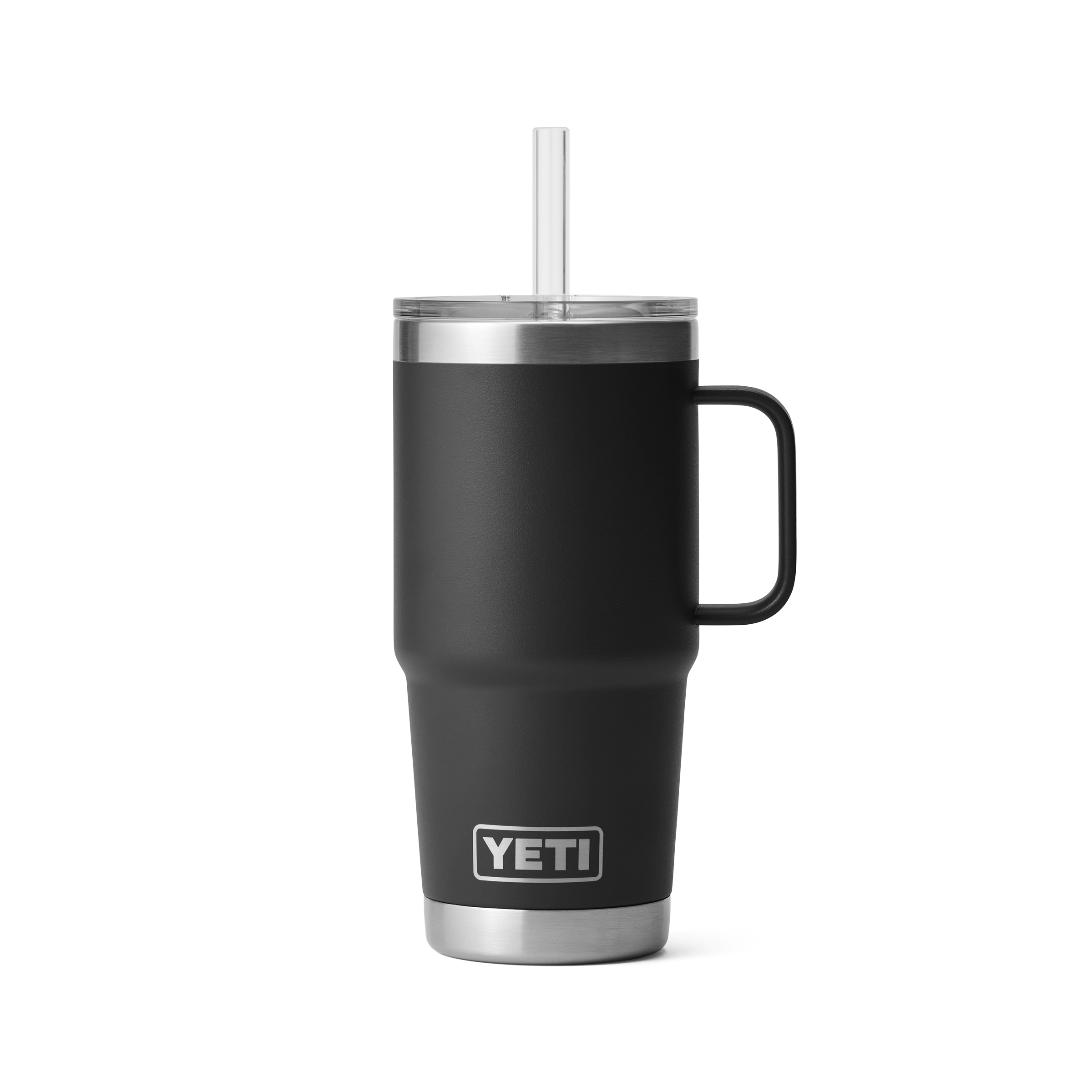 YETI Rambler 25 oz Straw Mug 2.0 Black front view primary b