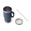YETI Rambler 25 oz Straw Mug 2.0 Navy three-quarter view no lid