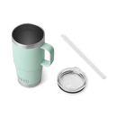 YETI Rambler 25 oz Straw Mug 2.0 Seafoam three-quarter view no lid