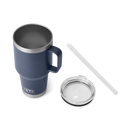 YETI Rambler 35 oz Straw Mug 2.0 Navy three-quarter view no lid