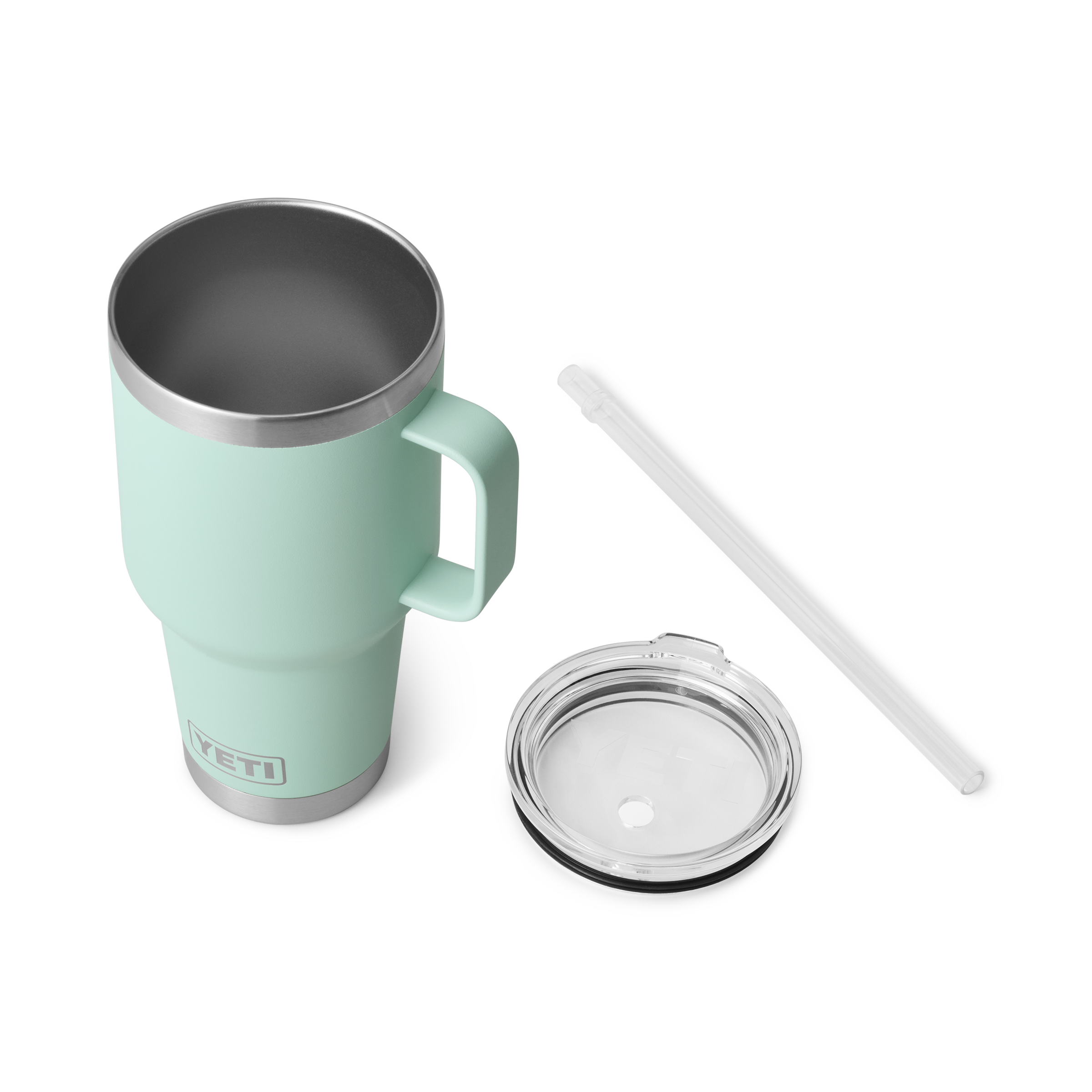 YETI Rambler 35 oz Straw Mug 2.0 Seafoam three-quarter view no lid