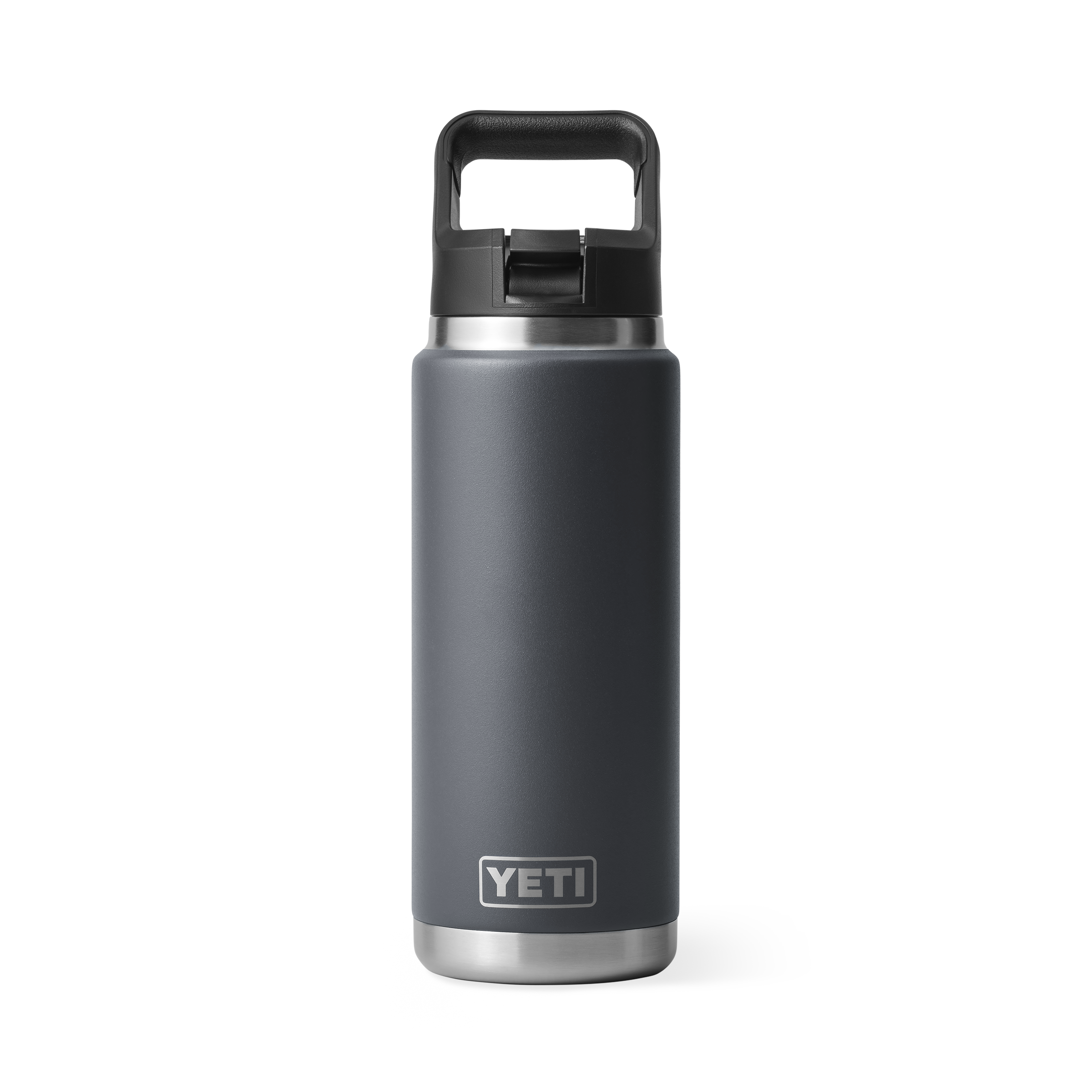 YETI Rambler 26 oz Bottle Chug Charcoal front view primary b