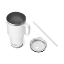YETI Rambler 25 oz Straw Mug 2.0 White three-quarter view no lid