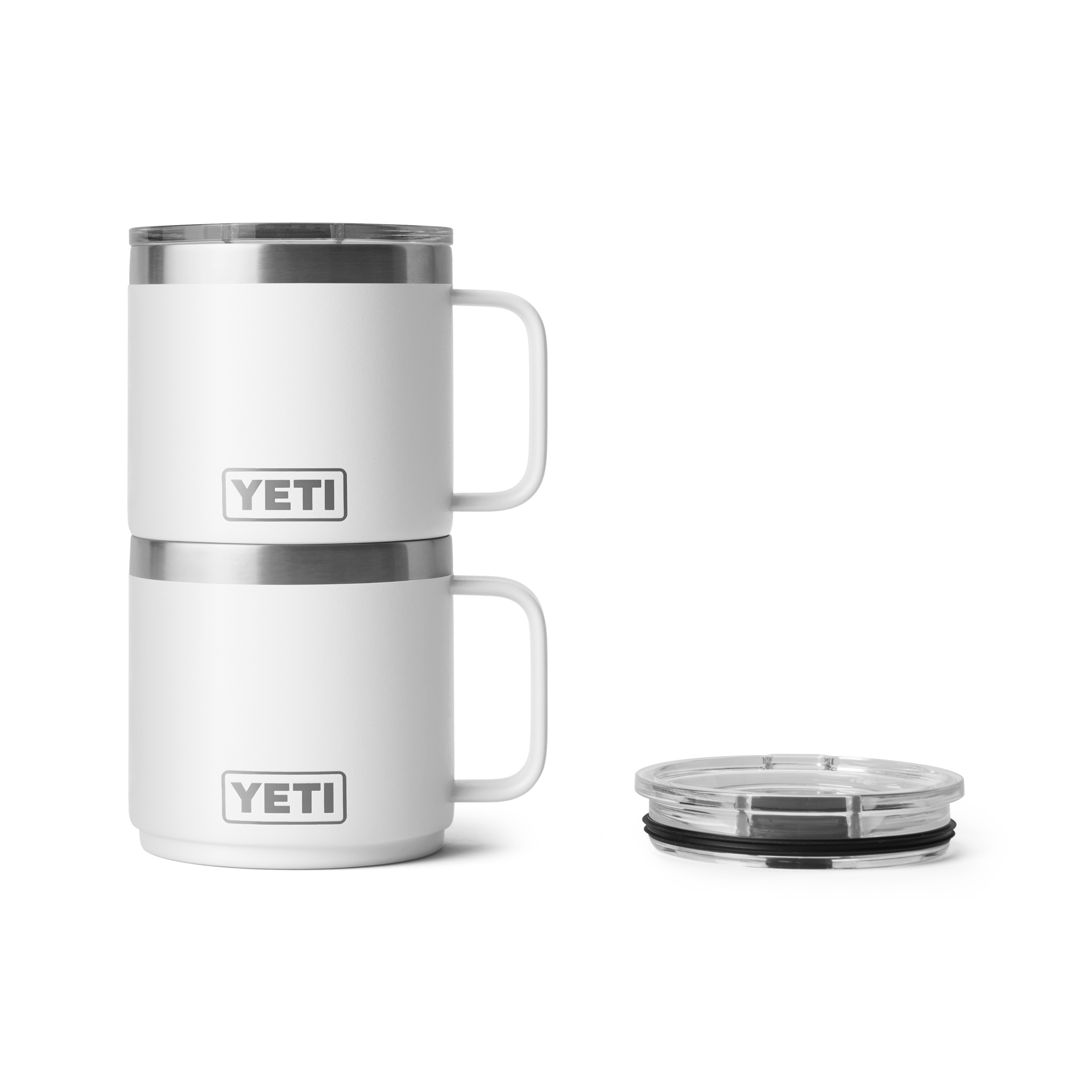 YETI Rambler 14 oz CL Mug MS White front view stacked