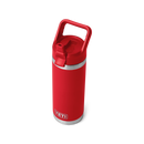 YETI Rambler 18 oz C Straw Bottle Rescue Red three-quarter view up