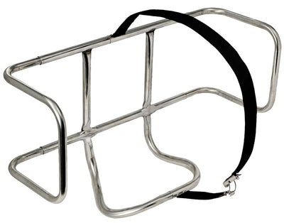 Yleiskäyttöinen pelastuslautan pidike nopeaan vesillelaskuun