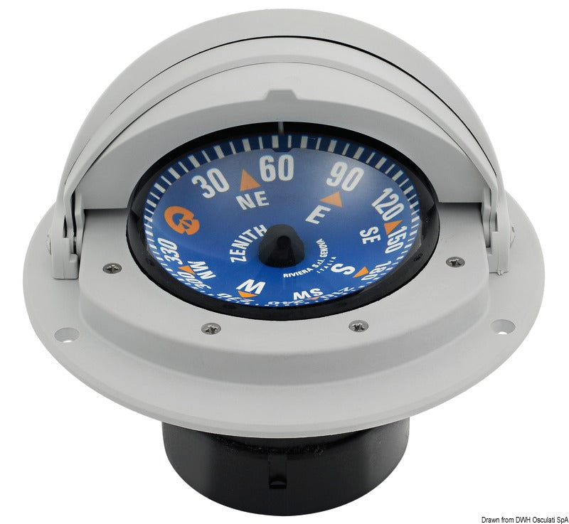 RIVIERA Zenit 3" recess fit compass with telescopic anti-glare screen