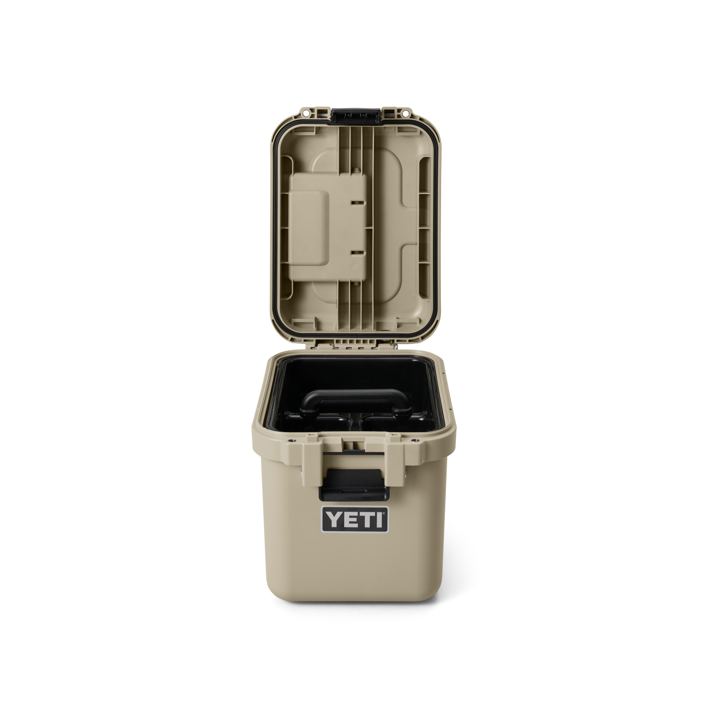 YETI LoadOut GoBox 15 Tan front view open