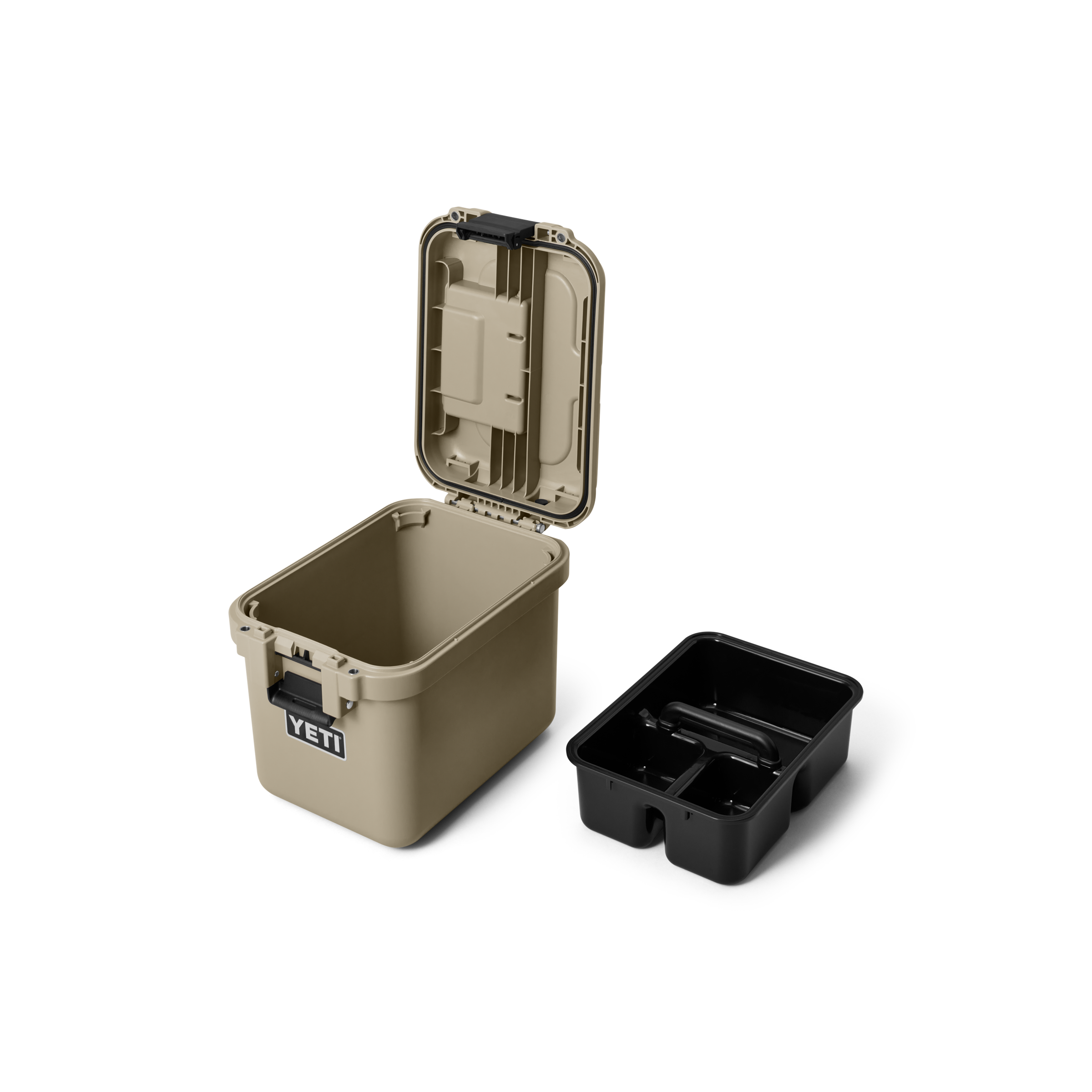 YETI LoadOut GoBox 15 Tan three-quarter view