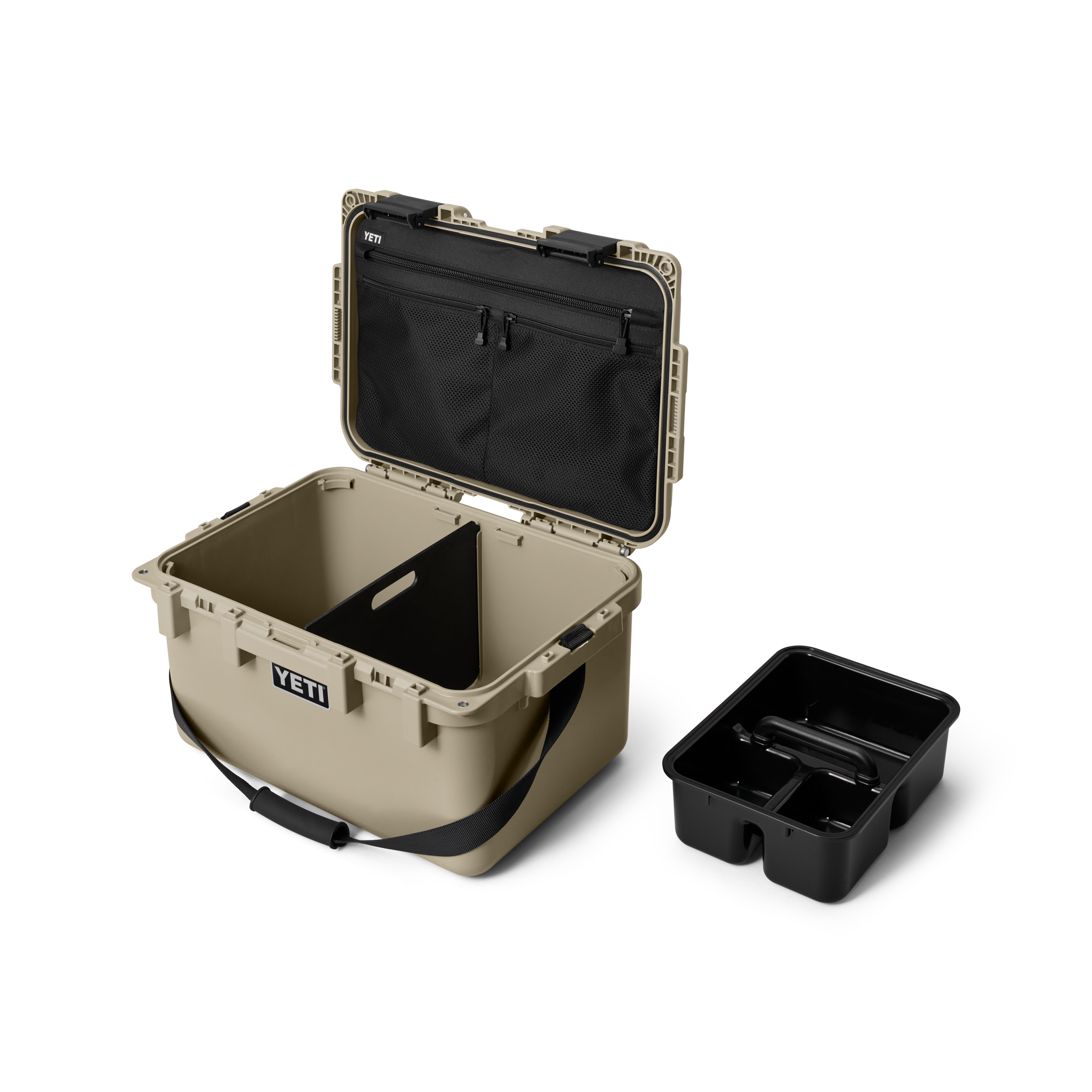 YETI LoadOut GoBox 30 2.0 Tan three-quarter view