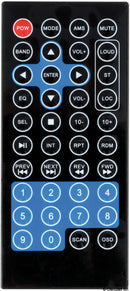 Radio for instrument panel with remote control and DAB antenna