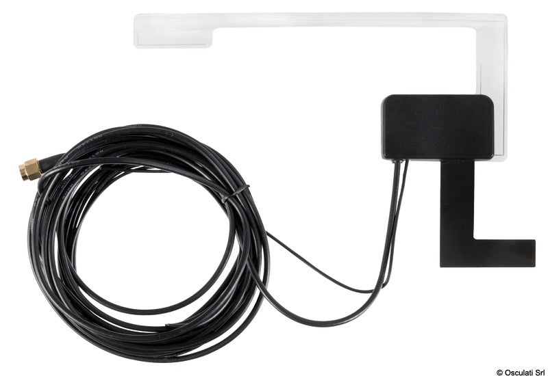 Radio for instrument panel with remote control and DAB antenna