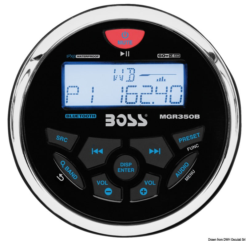 BOSS FM/AM/Bluetooth/USB/MP3-radio för instrumentpanel