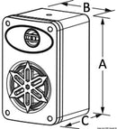 Pair of two-way stereo speakers for indoors