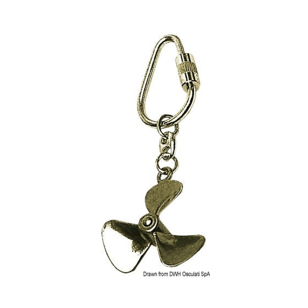 Pendant polished brass key rings