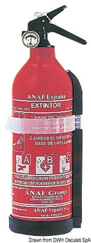 MED type-approved powder extinguisher with pressure gauge