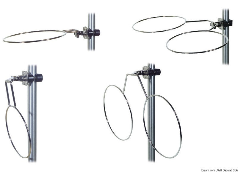 Taitettava ruostumattomasta teräksestä valmistettu lepuuttajateline