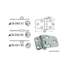 Hinges 2 mm thickness
