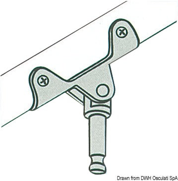 Chromed brass rowlocks for inflatable tender