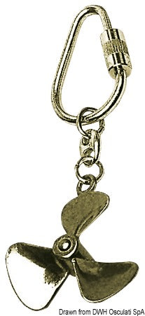 Pendant polished brass key rings