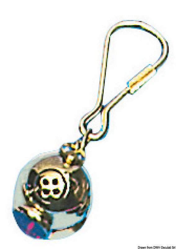 Pendant polished brass key rings