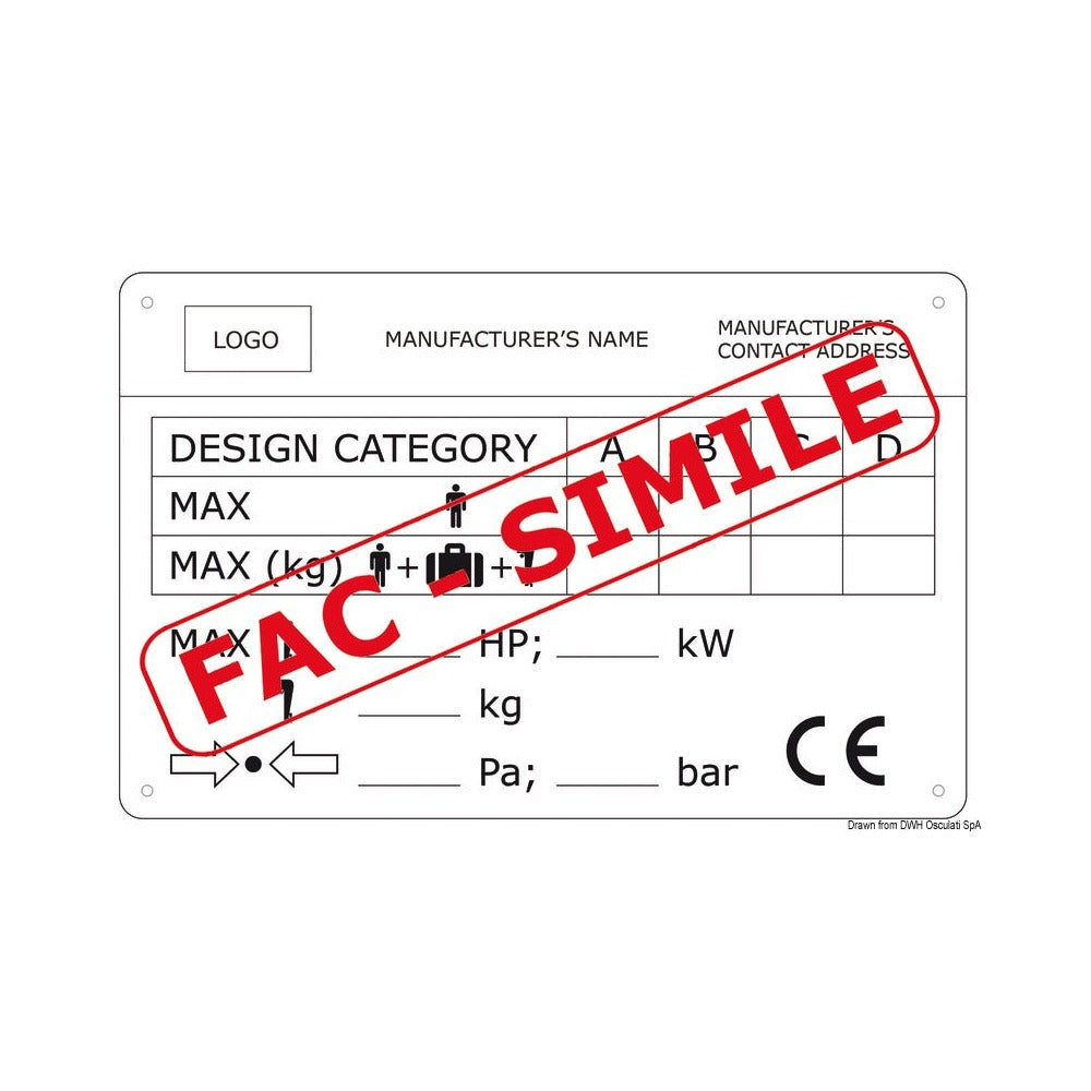 Boat identification plates
